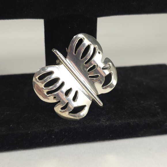 Taxco Jewelry - Vintage Taxco Butterfly Sterling Silver Brooch Mexico